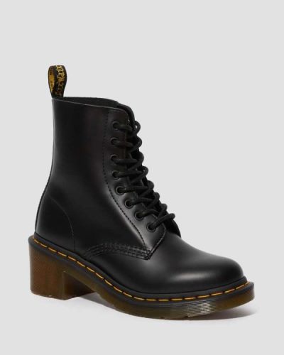 Botas Con Cordones Dr Martens Clemency Smooth Cuero Heeled Para Mujer DR0824I